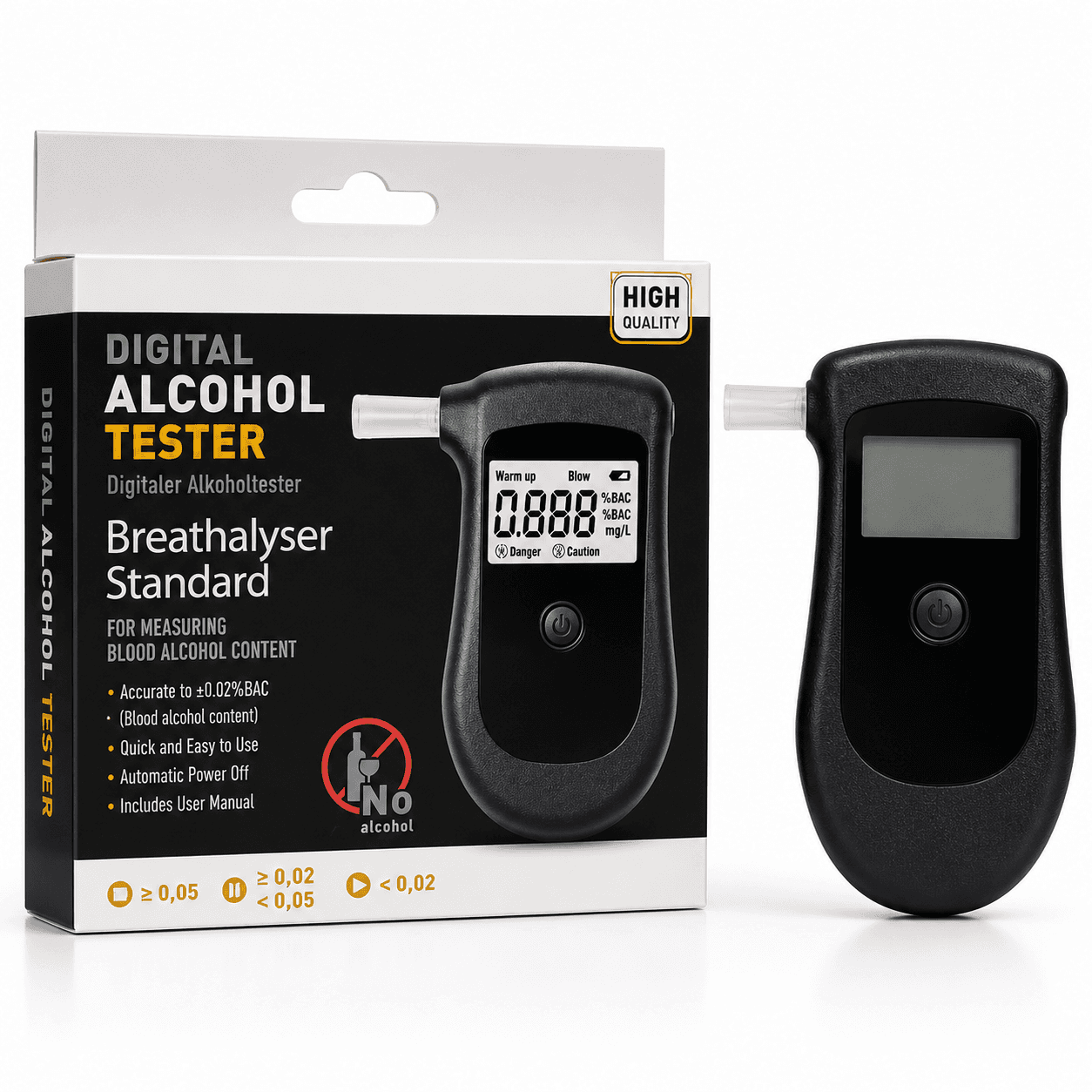 AT-6000 Pro 1 – Alcohol Breath Tester – Easy Carry Portable Device