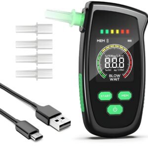 Digital Alcohol Tester Breathalyzer Alcohol Gas Detector for Professional Use and Personal